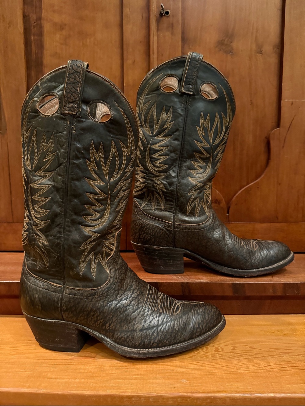 Dan Post 6829 Exotic Genuine Caribou Cowboy Boots Size 8E